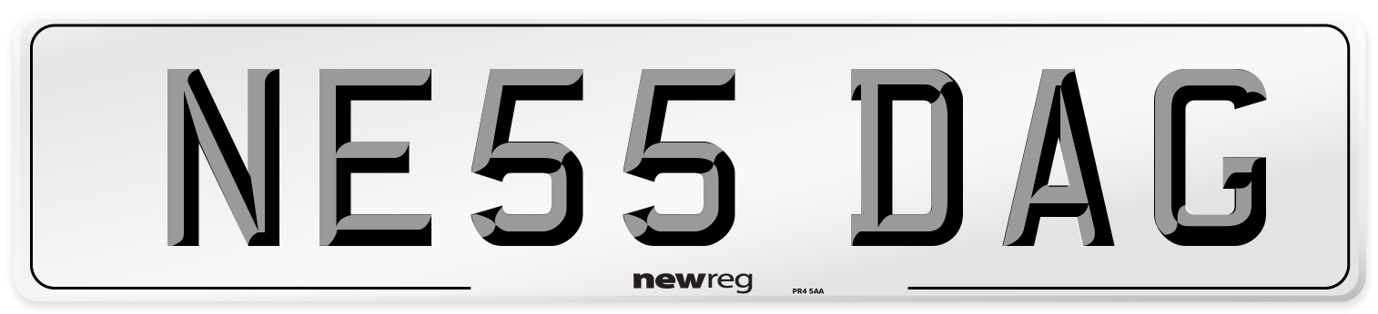 NE55 DAG Number Plate from New Reg